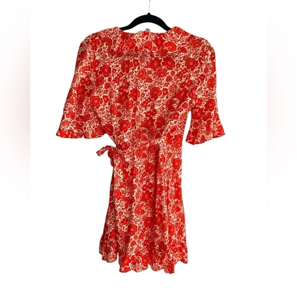 Topshop Petite Ruffle Mini Wrap Dress - Picture 4 of 9